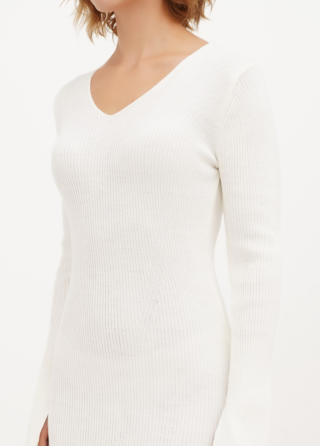 Молочна кежуал сукня силуетна H&M однотонна