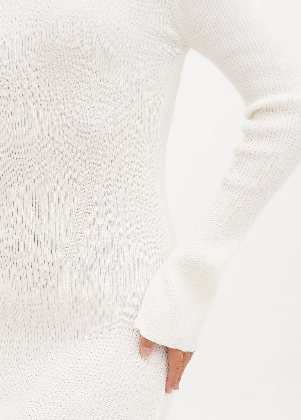 Молочна кежуал сукня силуетна H&M однотонна