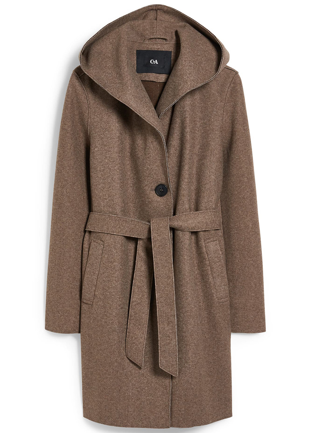 Темно-бежеве демісезонне Пальто однобортне C&A