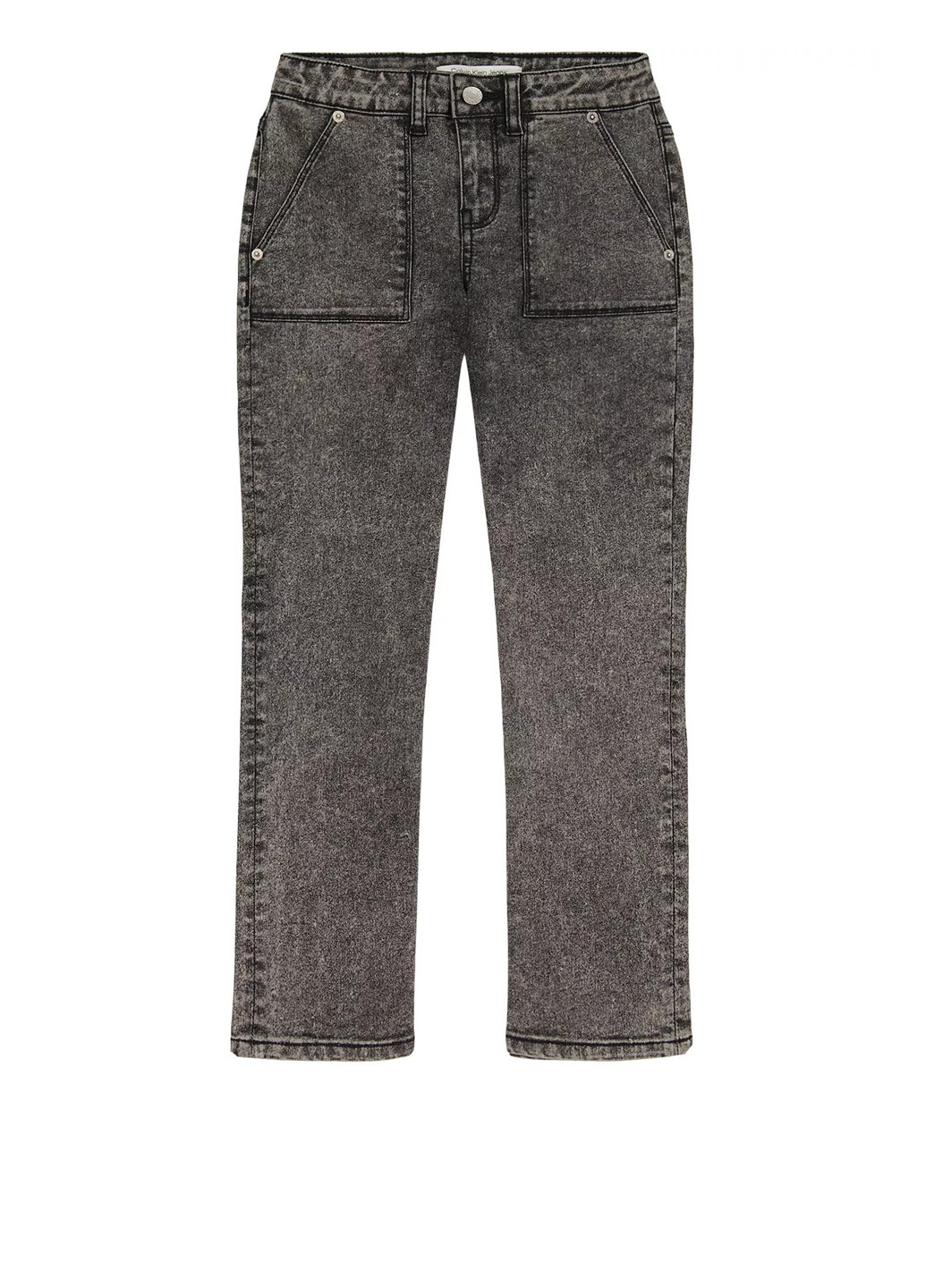 Серые демисезонные прямые джинсы Calvin Klein