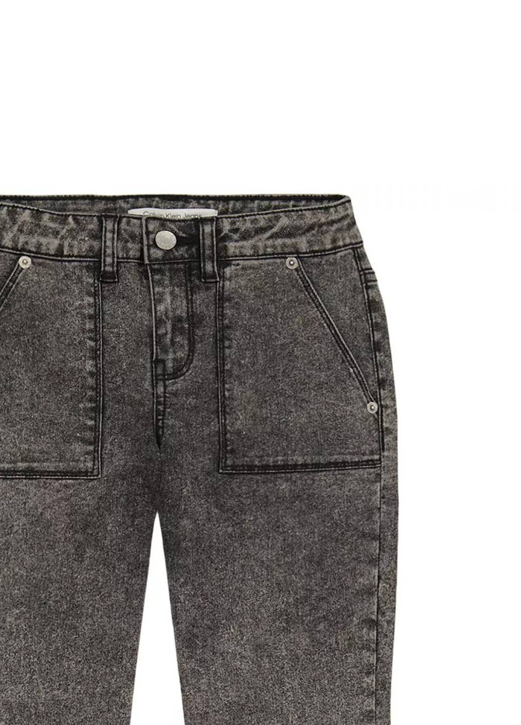 Серые демисезонные прямые джинсы Calvin Klein