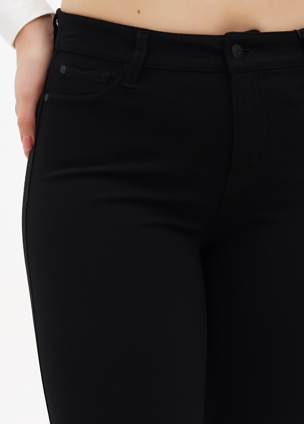 Черные кэжуал демисезонные клеш брюки No Brand