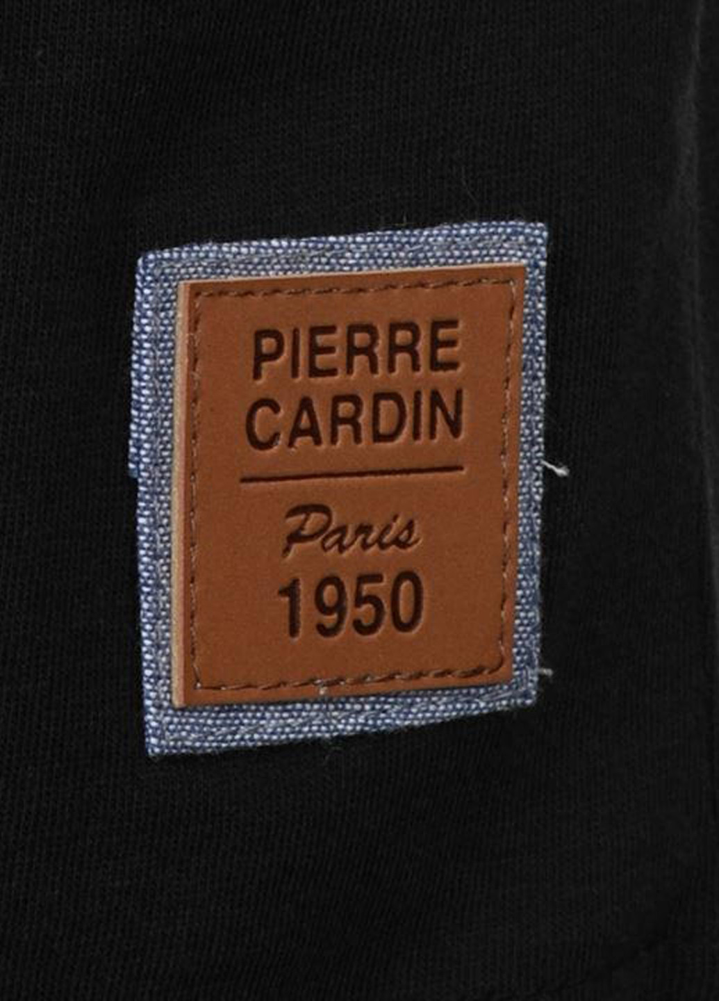 Черная футболка-поло для мужчин Pierre Cardin однотонная