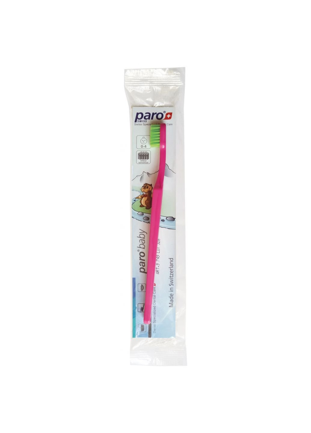 Детская зубная щетка Baby Esro AG мягкая розовая (7.9749/2) Paro Swiss (254084176)