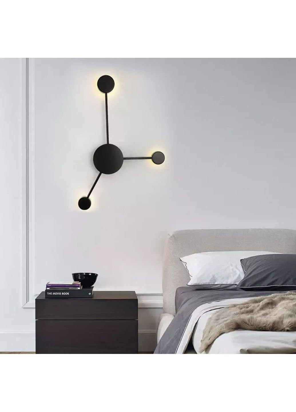 Бра настенное LED B2021/3-bk-k Черный 55х36х7 см. Sunnysky (253626587)