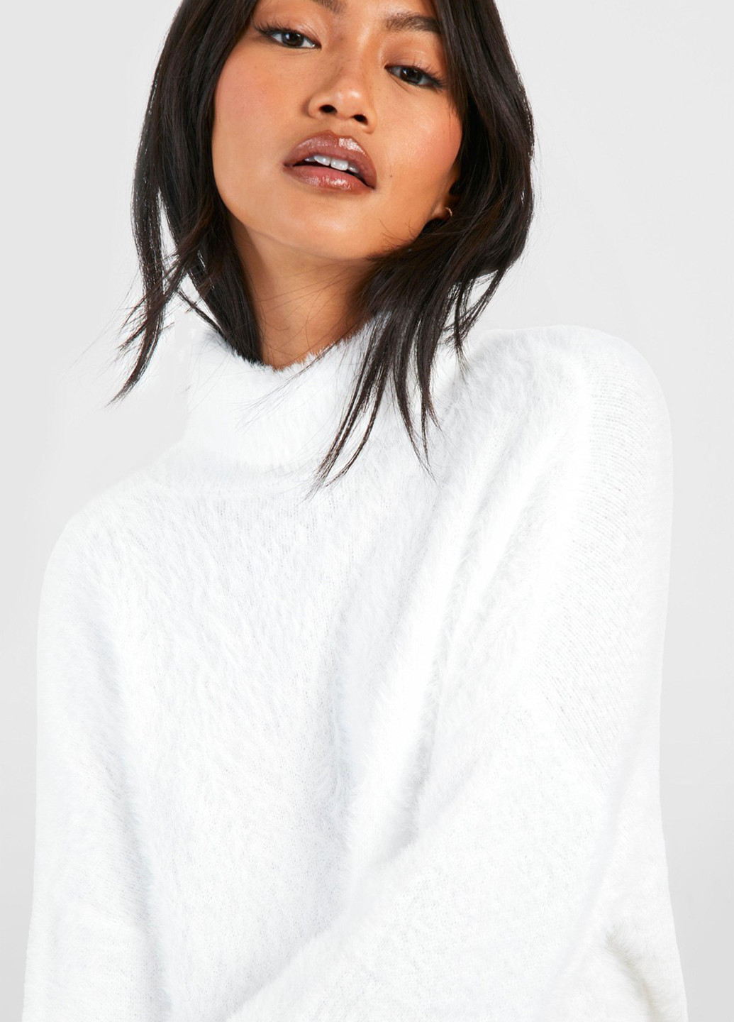 Белый зимний свитер Boohoo