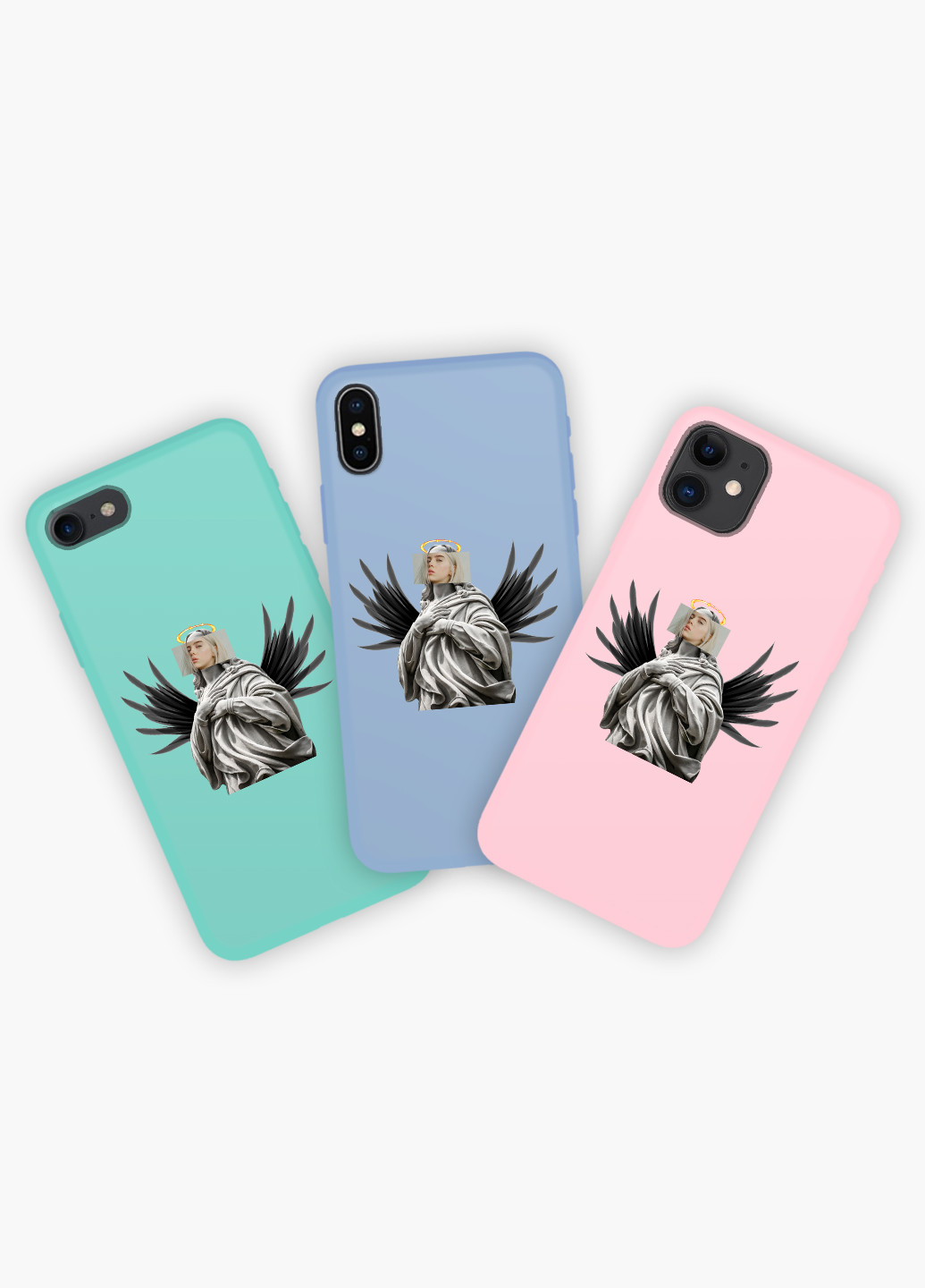 Чехол силиконовый Apple Iphone 11 Pro Max Билли Айлиш Ренессанс (Billie Eilish Renaissance) Белый (9232-1205) MobiPrint (219347372)