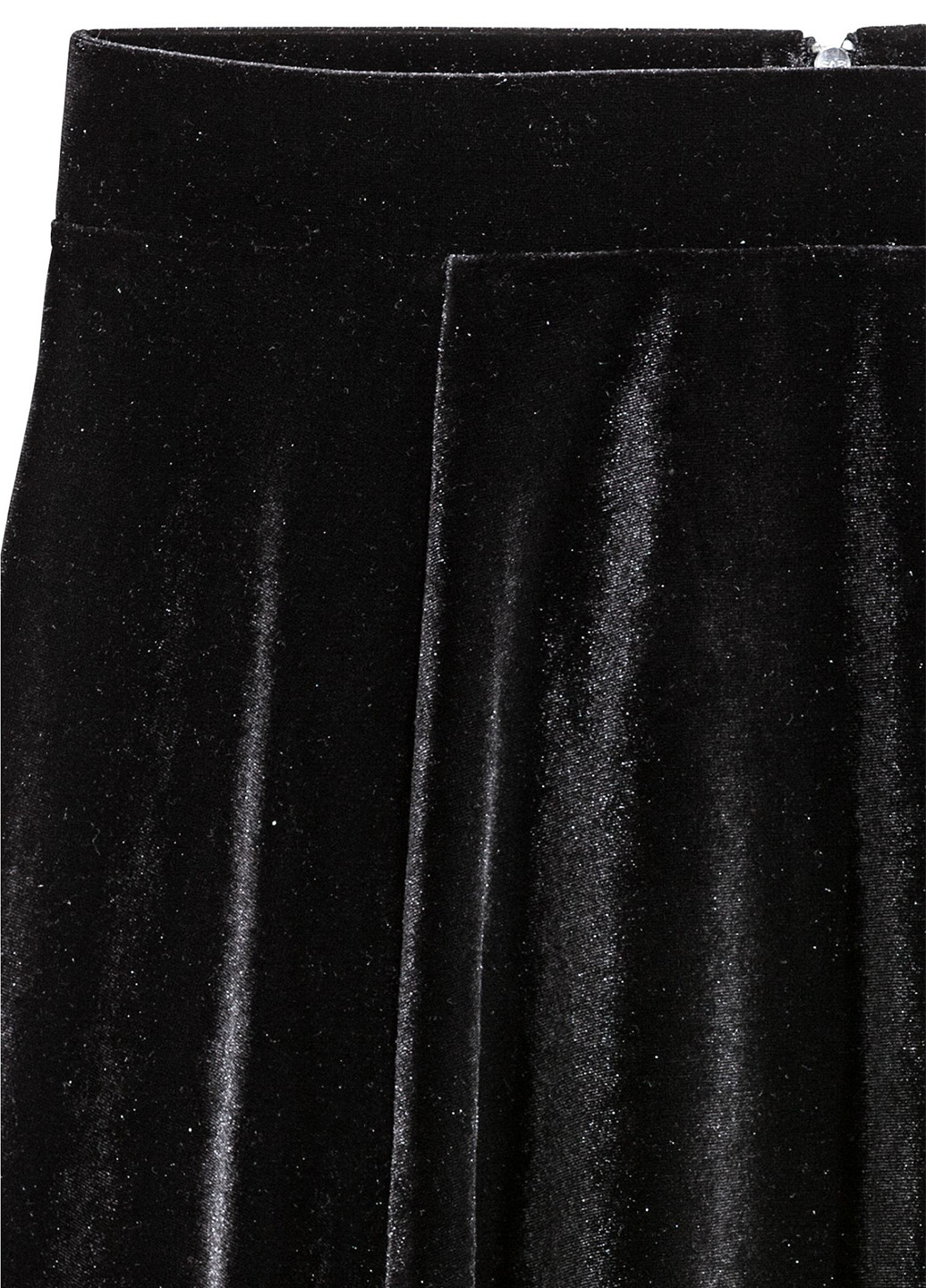 Черная кэжуал однотонная юбка H&M клешированная