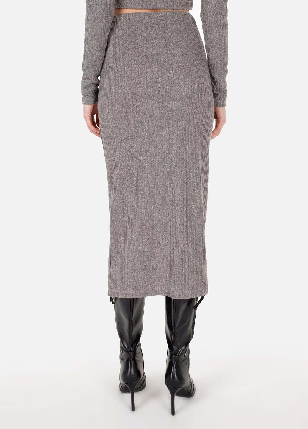 Серая праздничный, офисная, кэжуал однотонная юбка Colin's карандаш