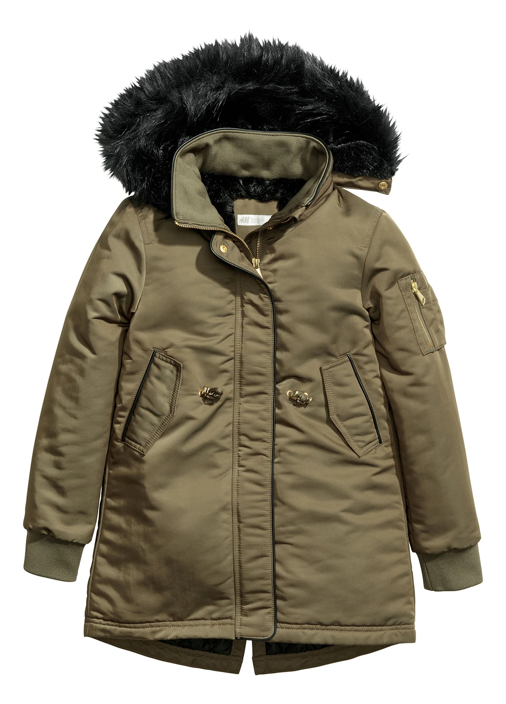 Оливкова (хакі) демісезонна куртка H&M
