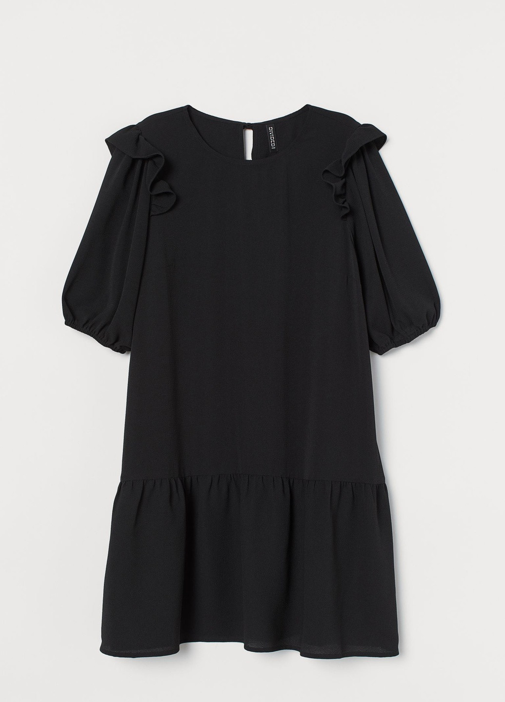 Черное кэжуал платье H&M однотонное