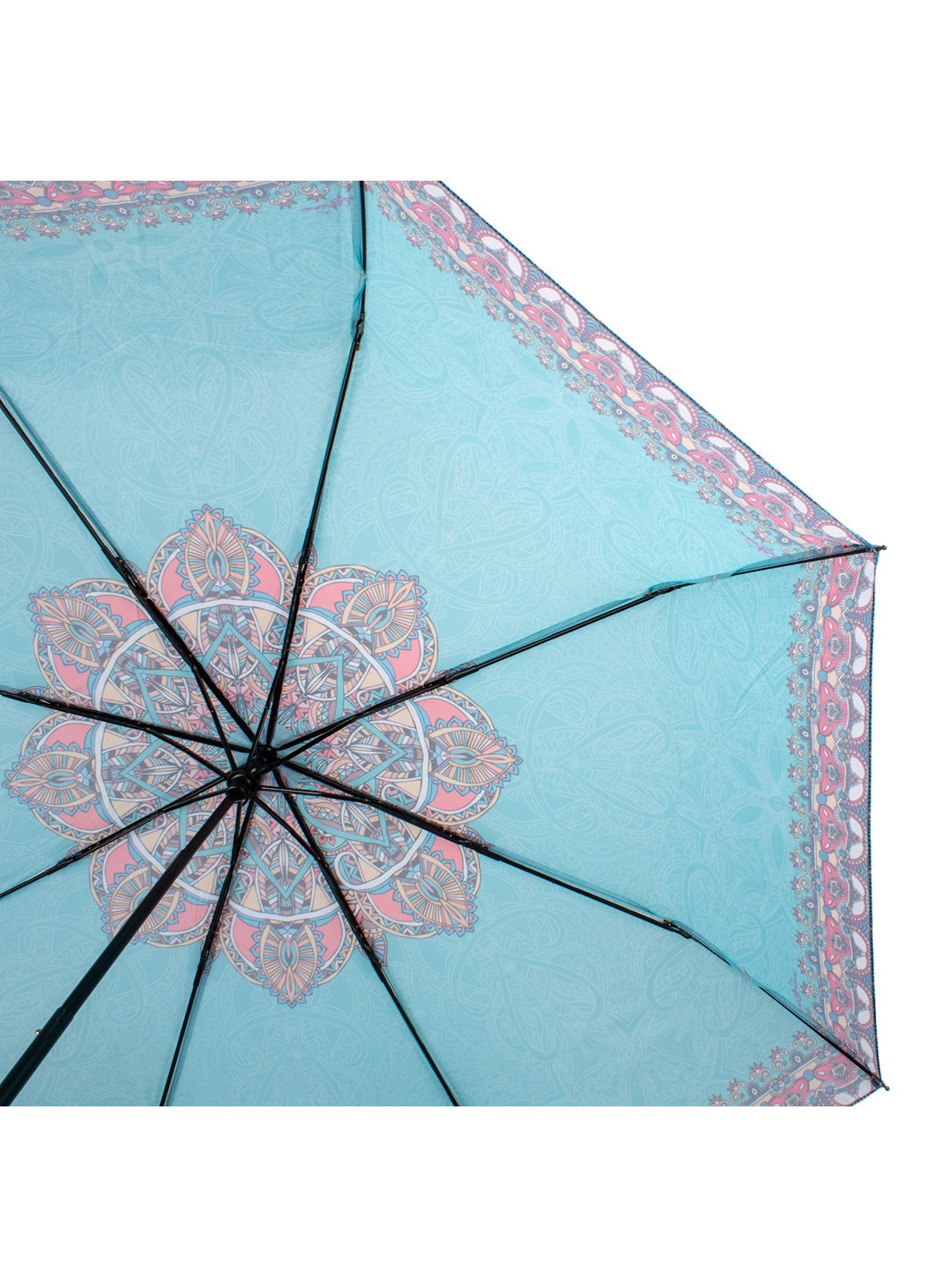 Бірюзова жіноча складна парасолька механічна 96 см ArtRain (255709519)