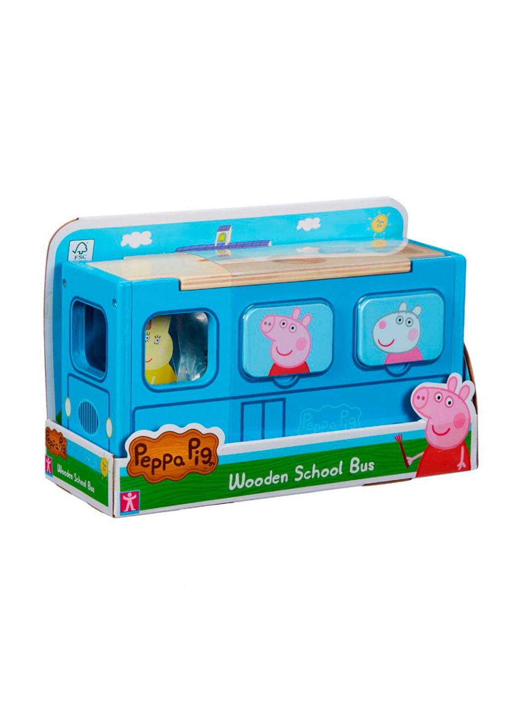 Игровой набор деревянный сортер - Школьный автобус Пеппи (07222) Peppa (254076023)