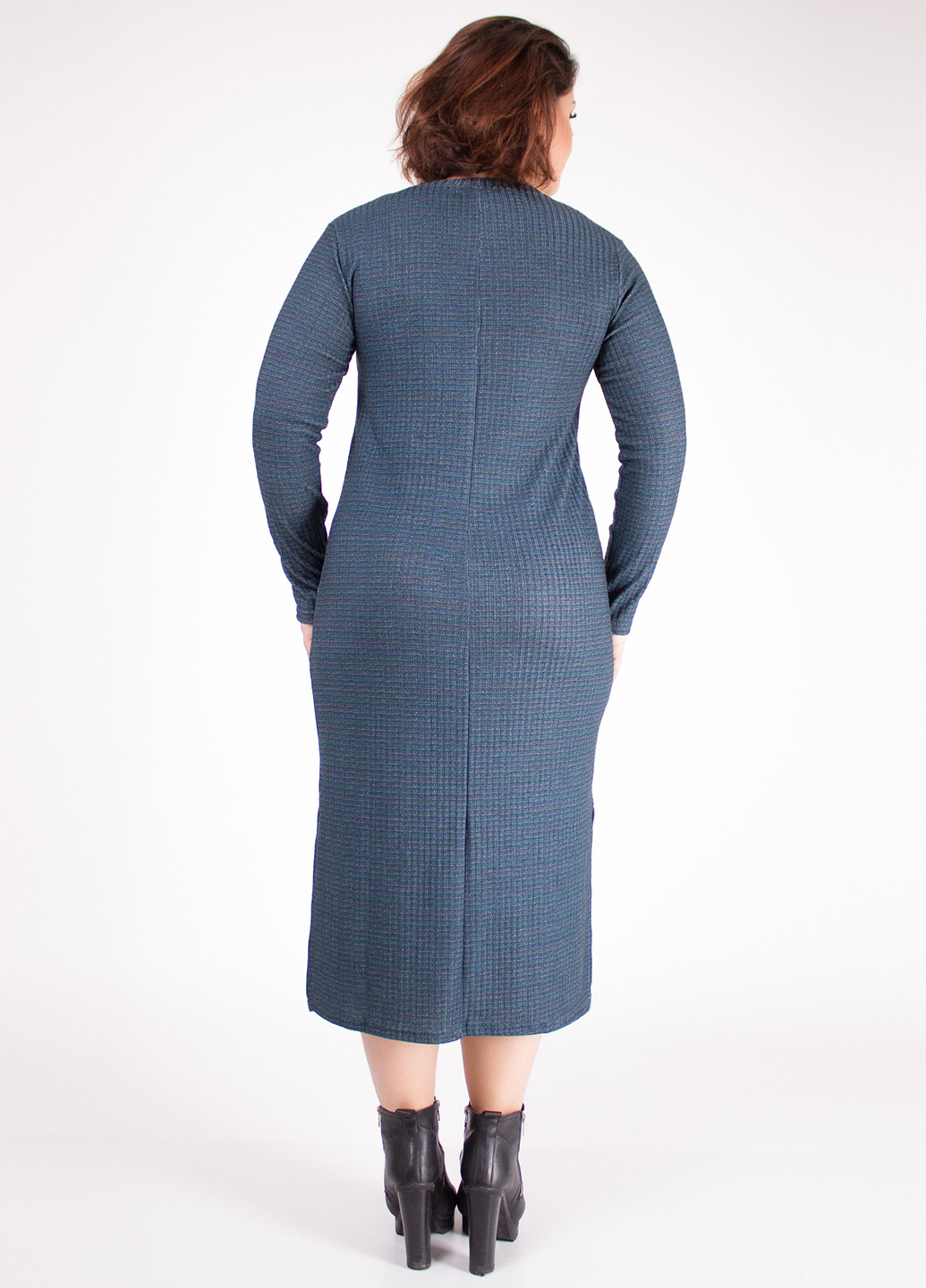 Сіро-синя кежуал сукня Fifi Lakres в клітинку