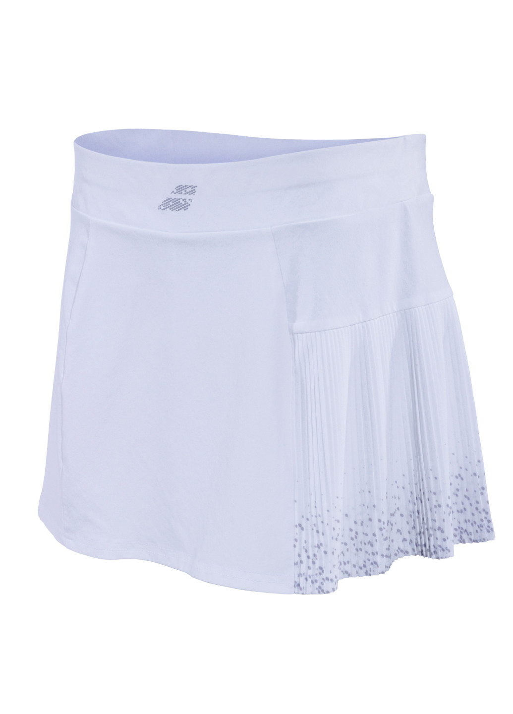 Белая с логотипом юбка Babolat мини