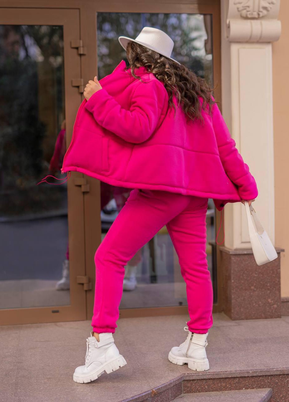 Женский теплй спортивнй костюм розового цвета р.48/50 380770 New Trend (256372899)
