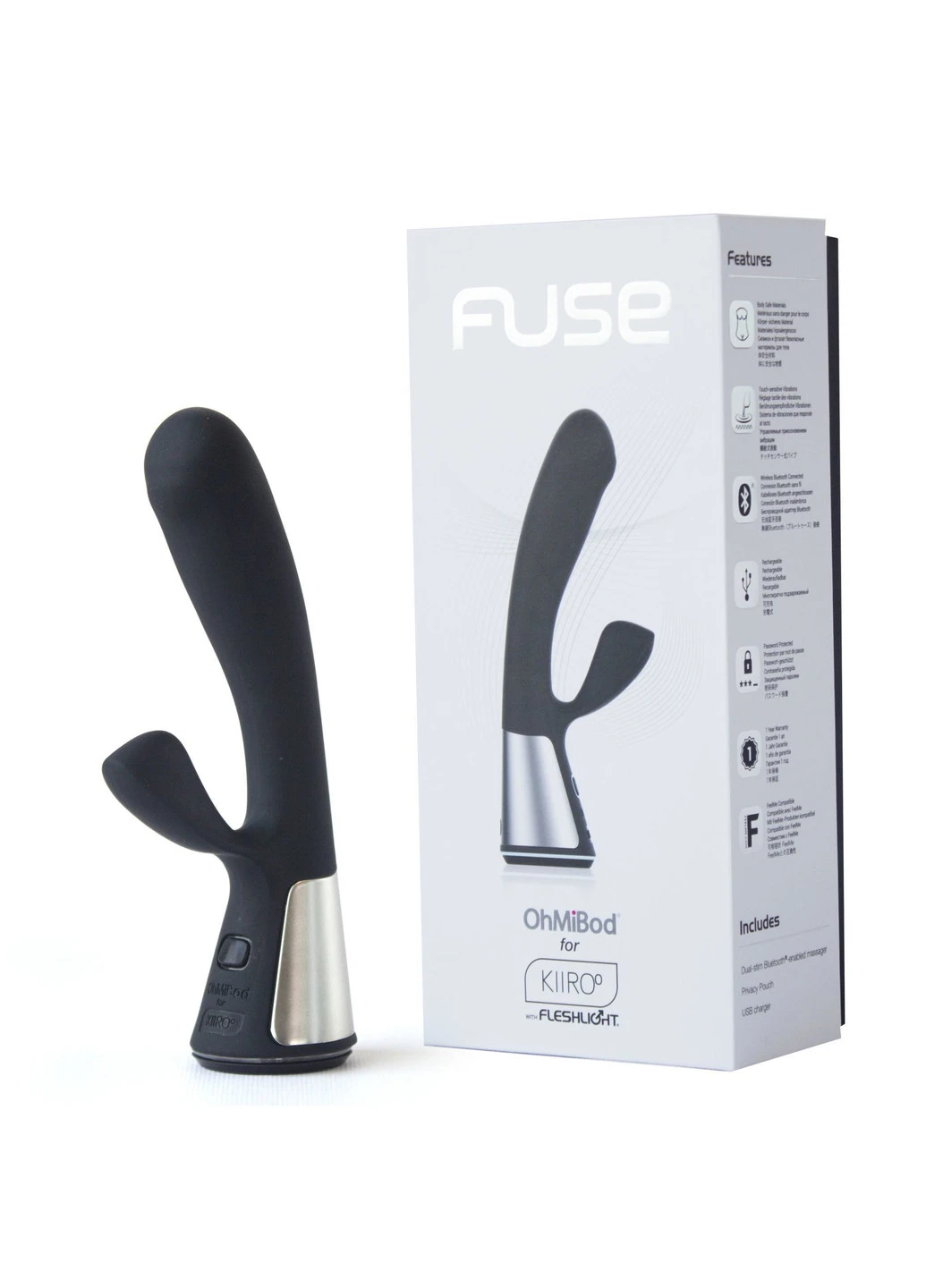Інтерактивний вібратор-кролик Ohmibod Fuse for Black Kiiroo (252146424)