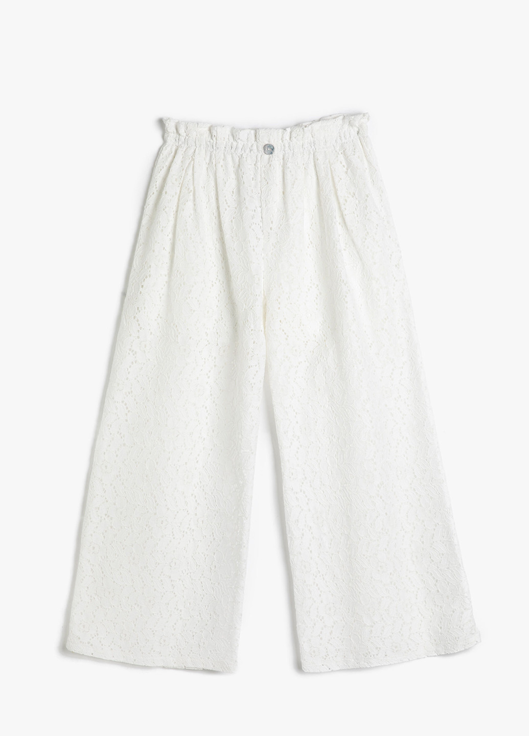 Белые кэжуал летние палаццо брюки KOTON