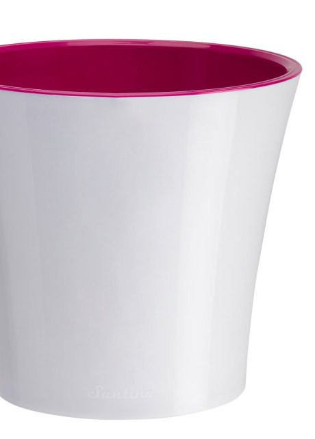 Горшок с дренажной системой АРТЕ белый-пурпурный 1,2 л Santino (253250896)