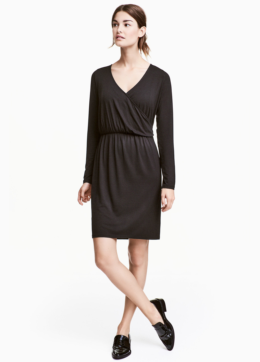 Чорна кежуал плаття для вагітних з довгим рукавом H&M