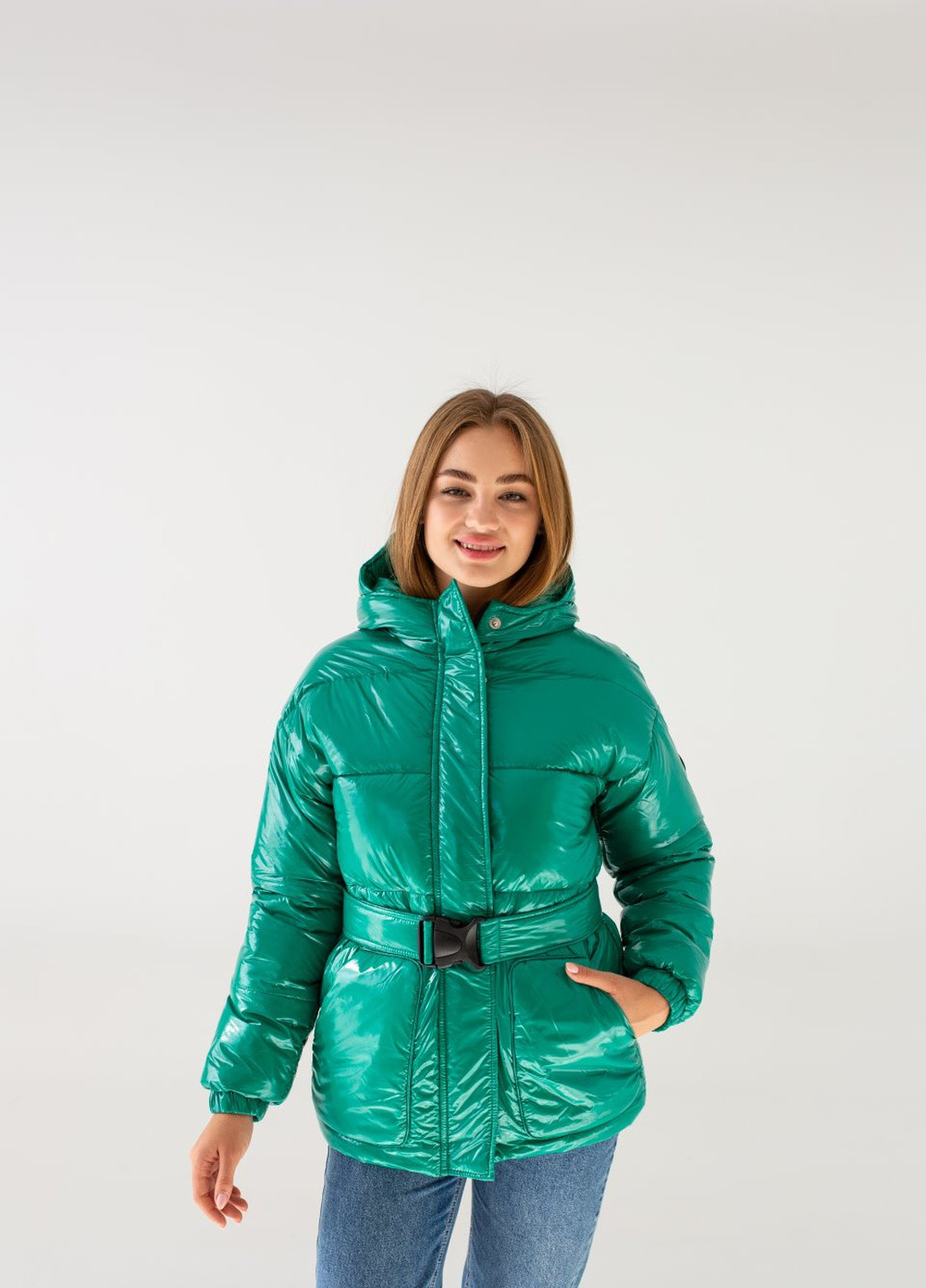 Смарагдова зимня жіноча зимова куртка "бетті" Uzeff