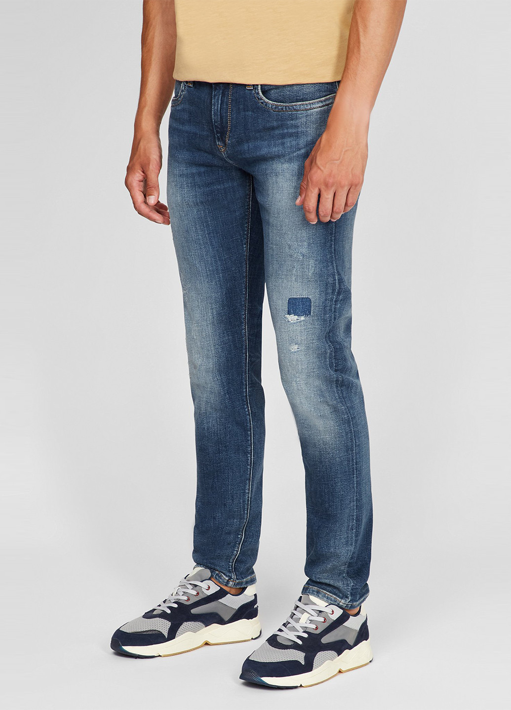 Синие демисезонные слим джинсы Pepe Jeans