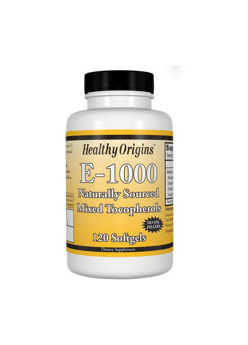 Вітамін Е Vitamin E-1000 120 капсул Healthy Origins (255407652)
