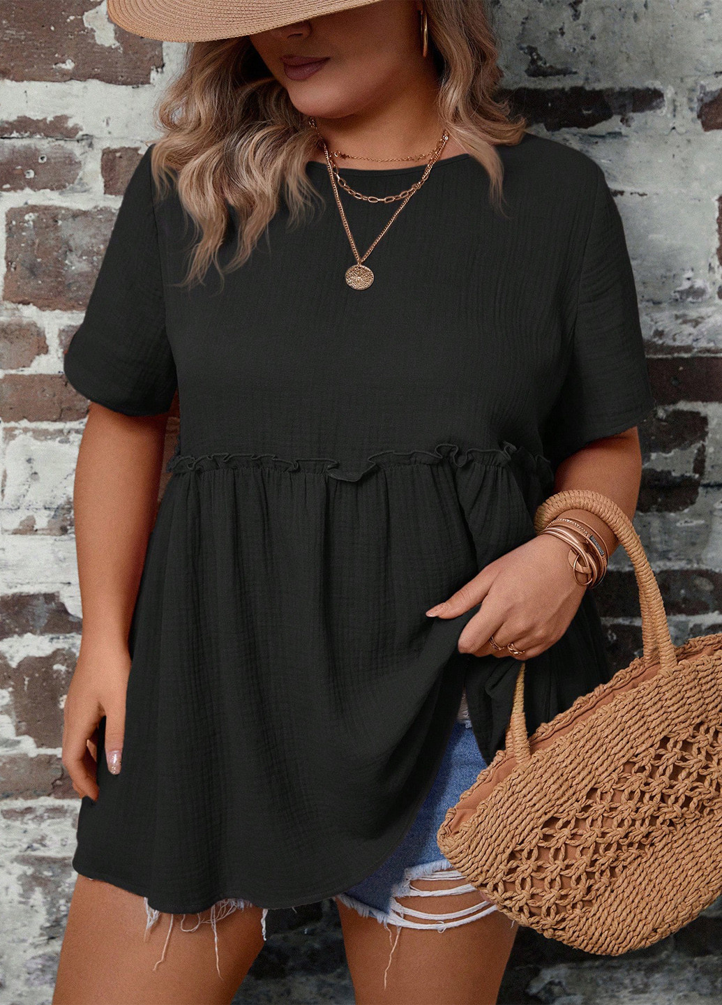 Чорна блуза SHEIN