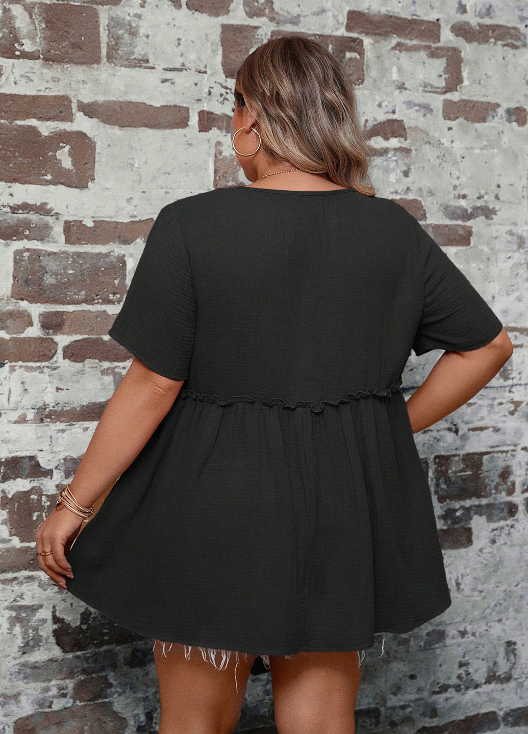 Чорна блуза SHEIN