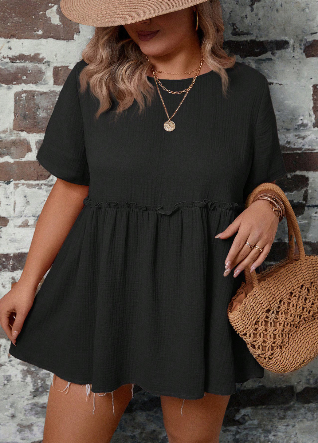 Чорна блуза SHEIN