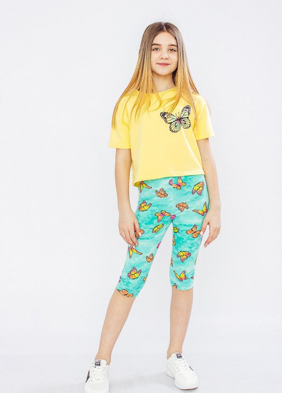 Сине-желтый демисезонный костюм для девочки (подростковый) Носи своє