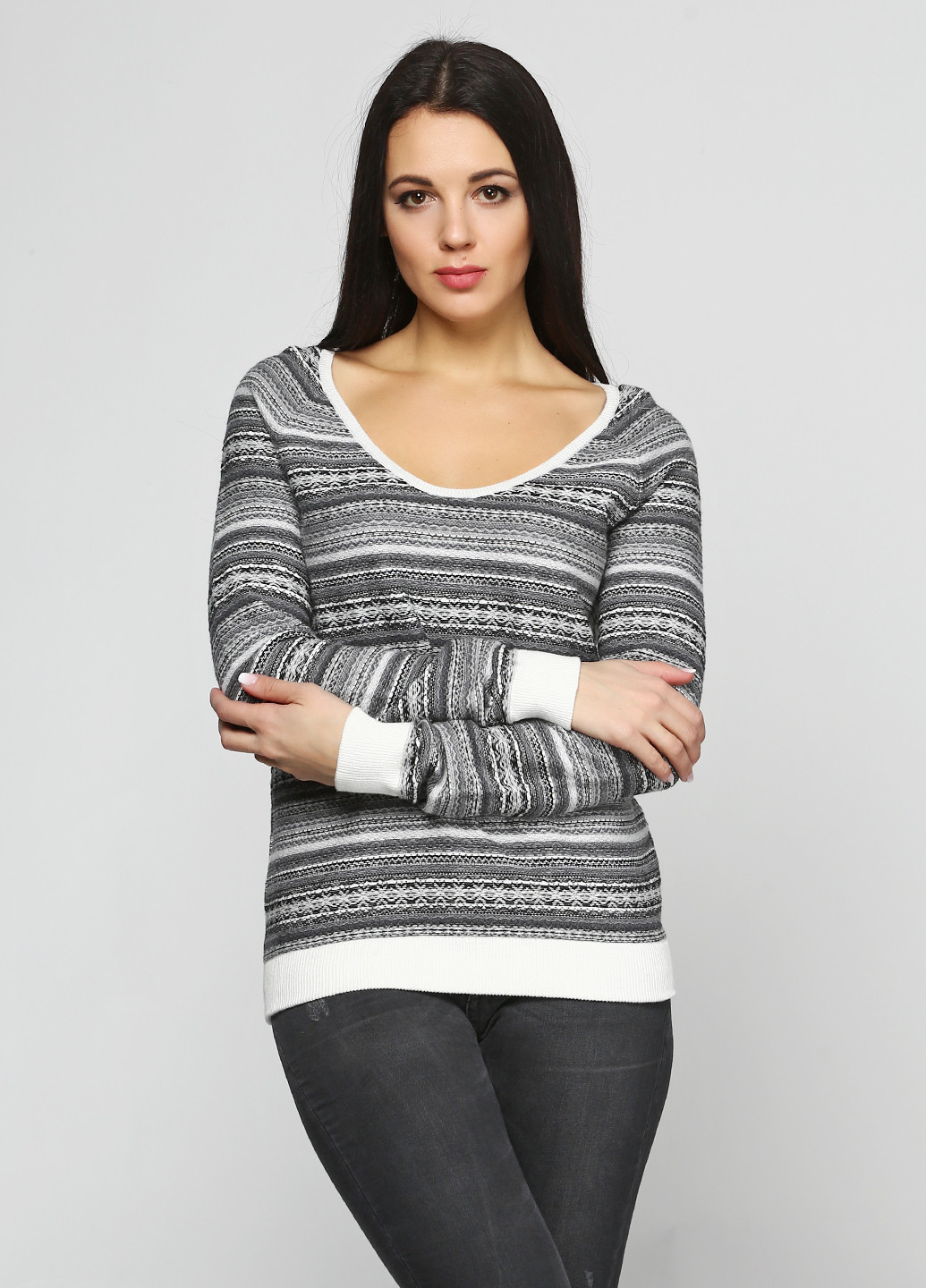 Серый демисезонный пуловер пуловер Gap