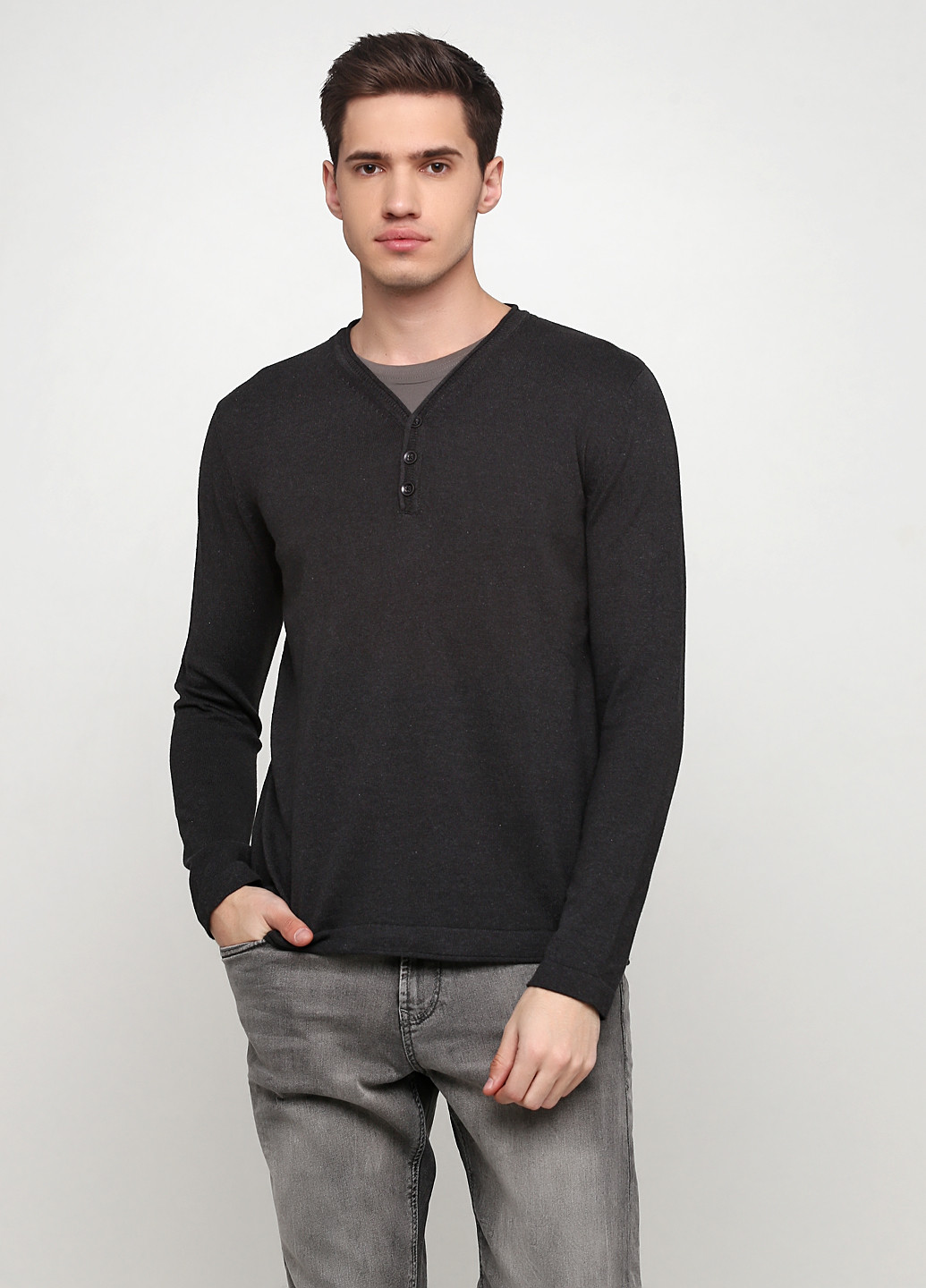 Темно-серый демисезонный джемпер пуловер Tom Tailor