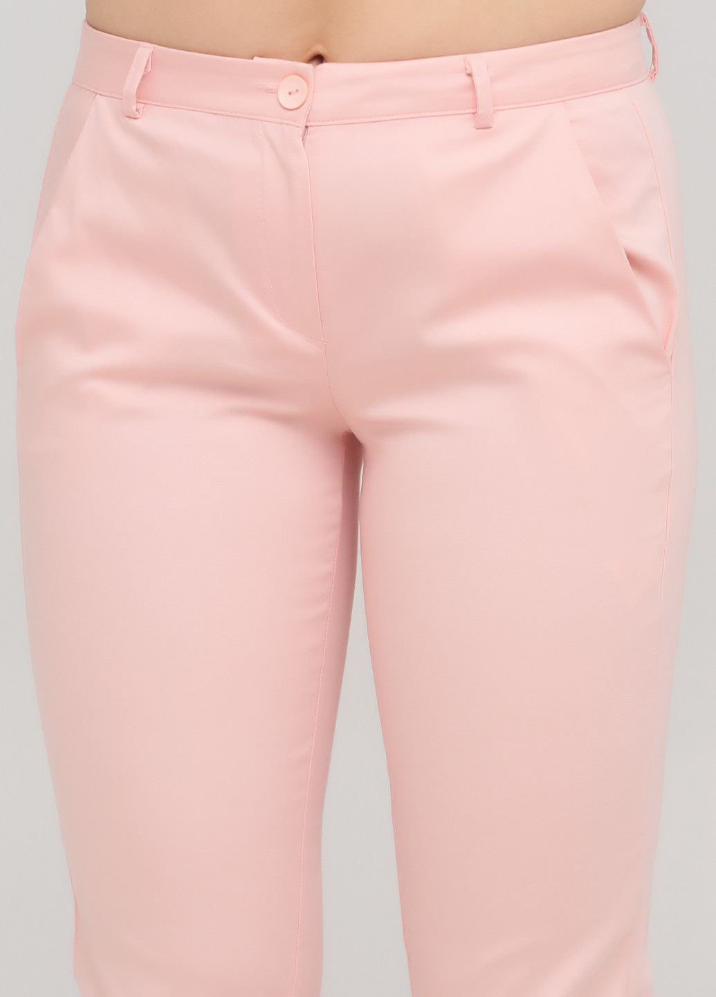 Розовые кэжуал демисезонные укороченные, зауженные брюки Bebe Plus