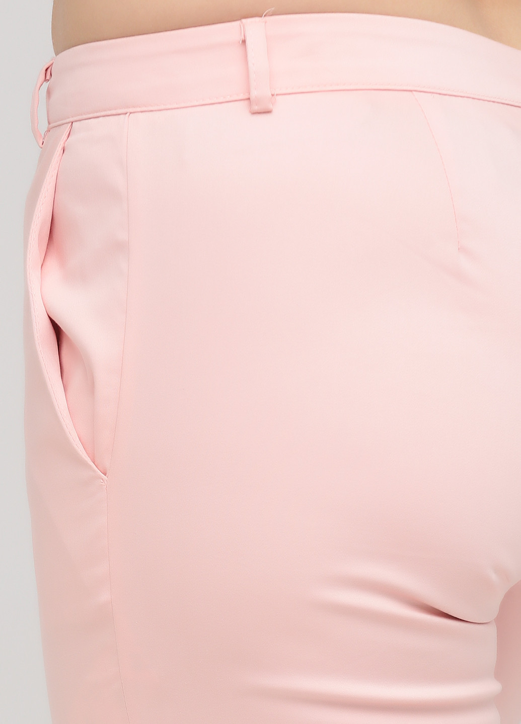 Розовые кэжуал демисезонные укороченные, зауженные брюки Bebe Plus