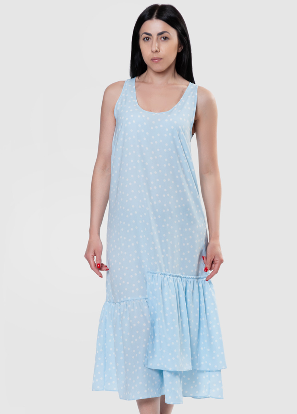 Блакитна кежуал сукня Arber однотонна