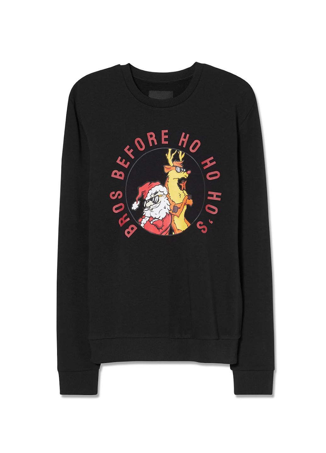 Черный свитшот C&A новогодний без декора (322984023)