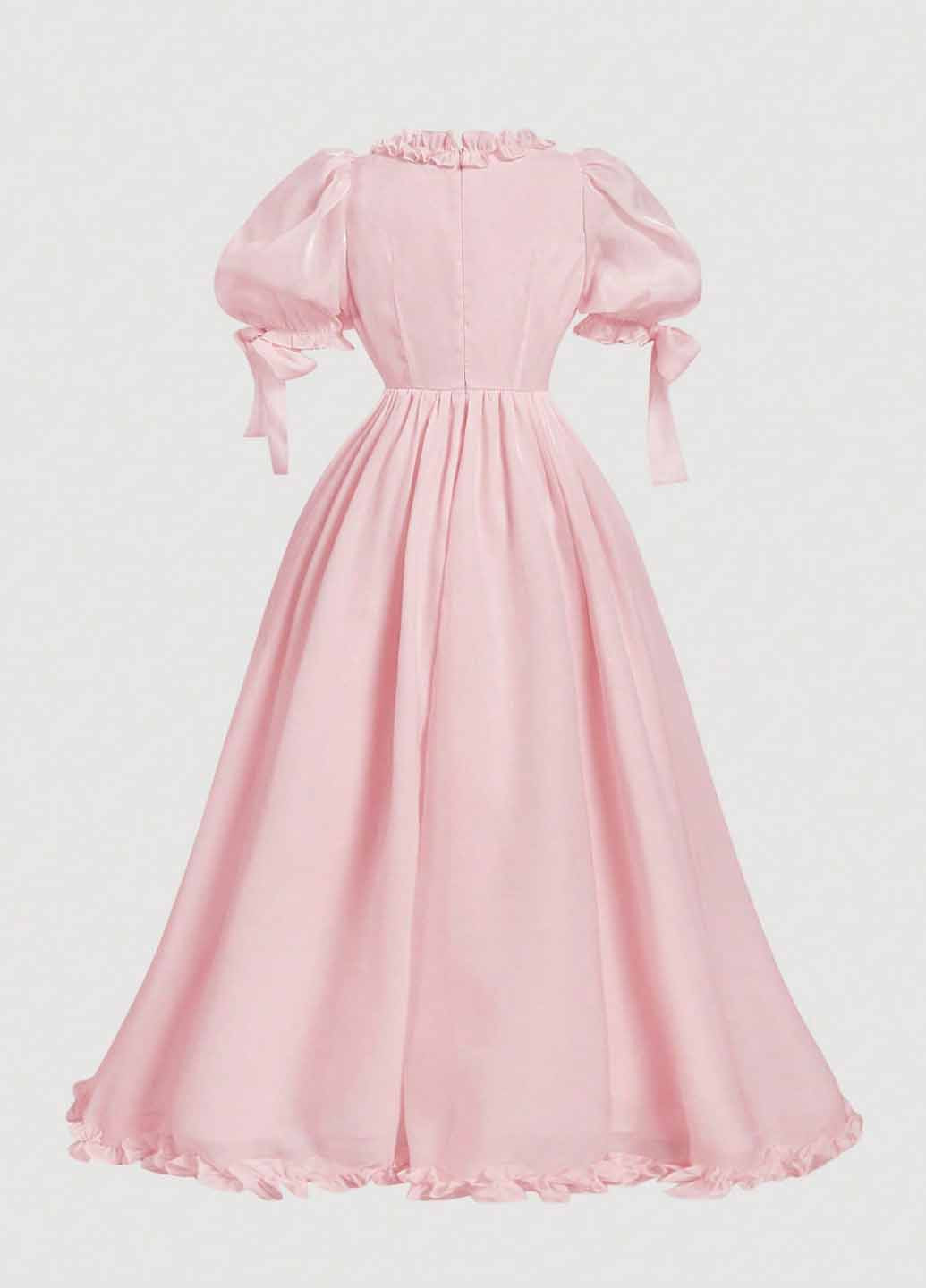 Розовое карнавальный, праздничный платье а-силуэт SHEIN однотонное