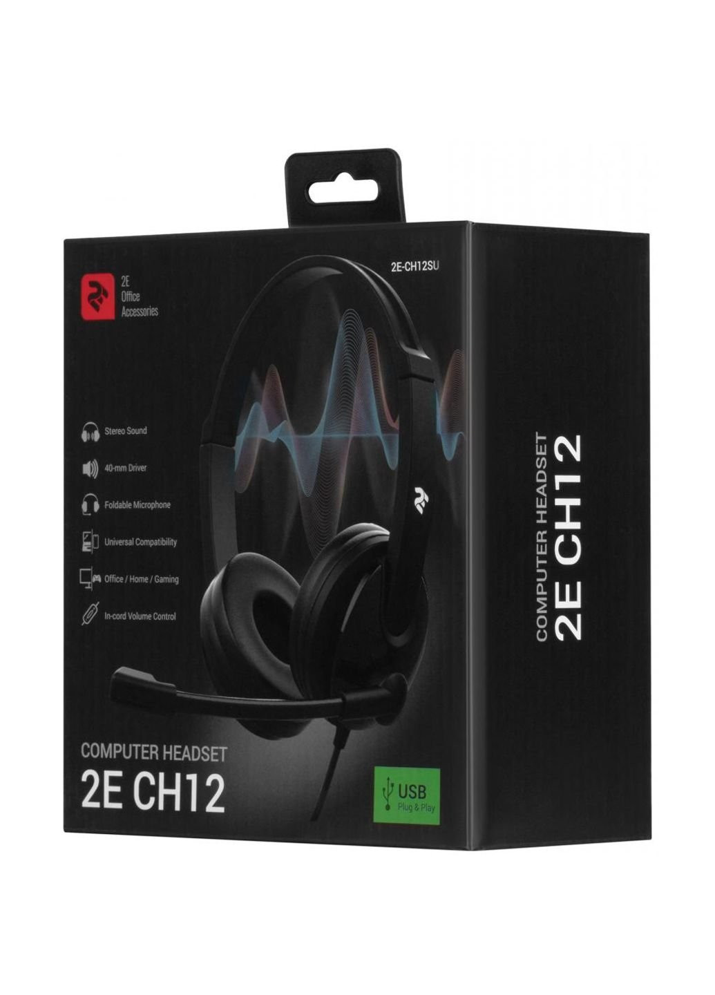 Наушники (-CH12SU) 2E ch12 on-ear usb (250310072)