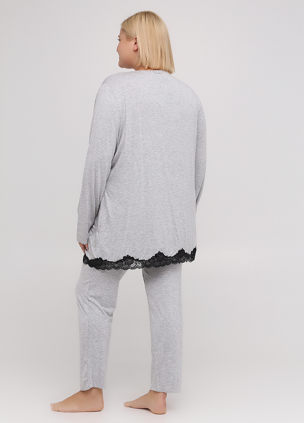 Светло-серая всесезон пижама (кофта, брюки) кофта + брюки SieLei