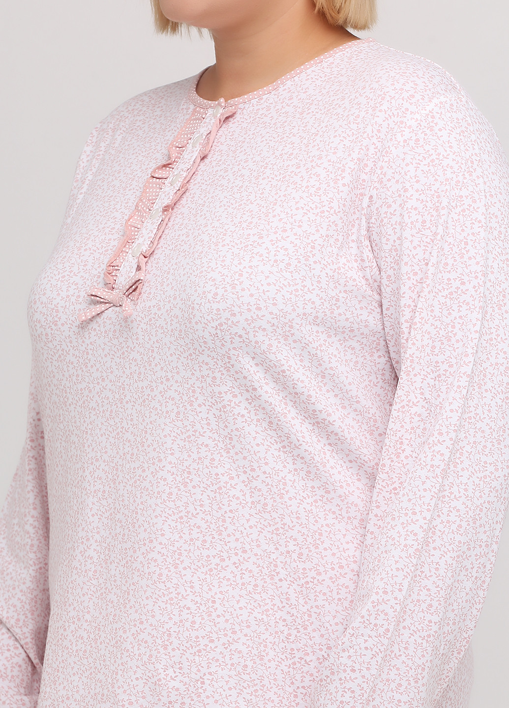 Светло-розовая всесезон пижама (лонгслив, брюки) лонгслив + брюки SieLei