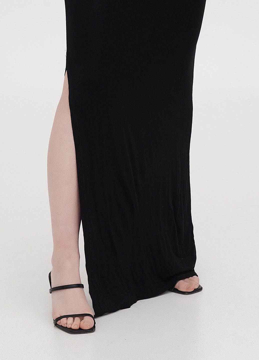 Черное кэжуал платье платье-майка Boohoo однотонное