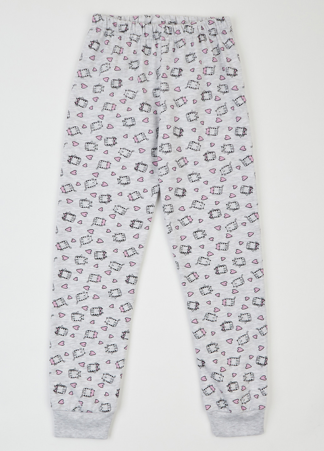 Сіра зимня піжами (лонгслів, штани) Фламинго