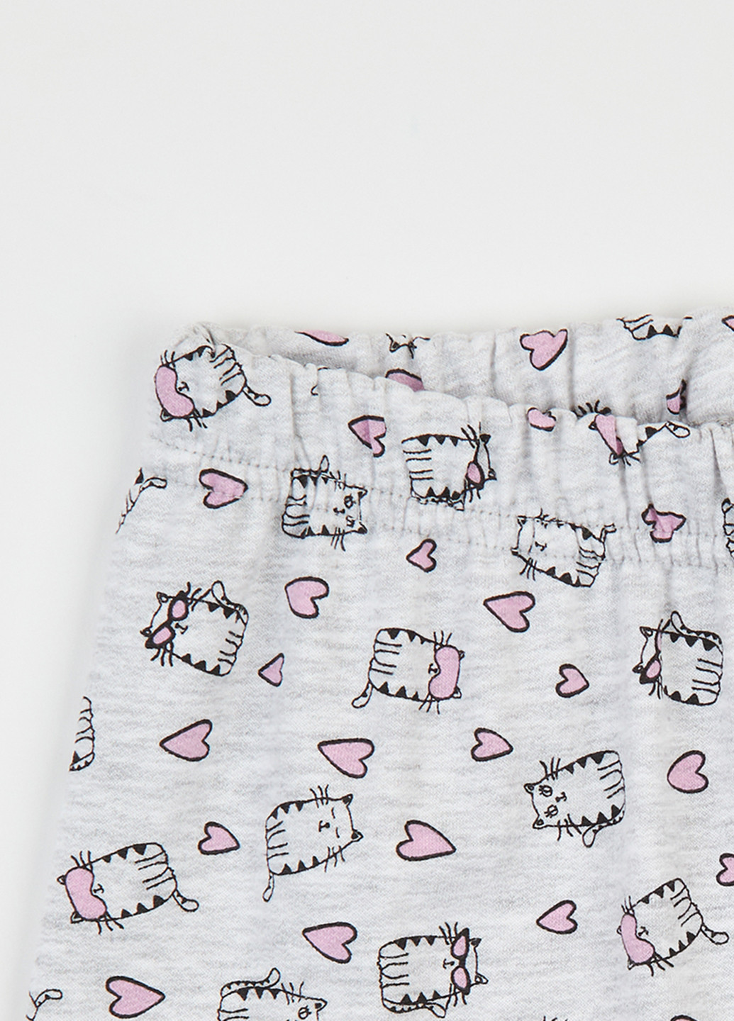 Сіра зимня піжами (лонгслів, штани) Фламинго