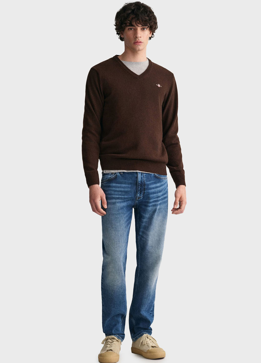 Синие демисезонные прямые джинсы Gant