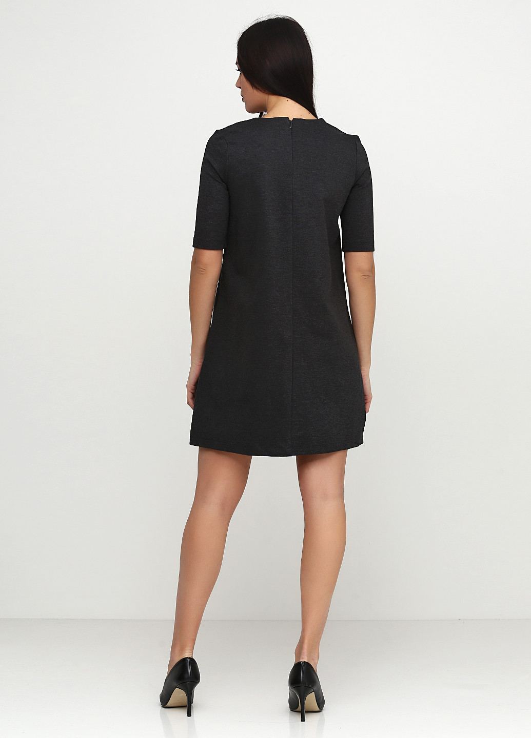 Темно-сіра кежуал сукня H&M меланжева