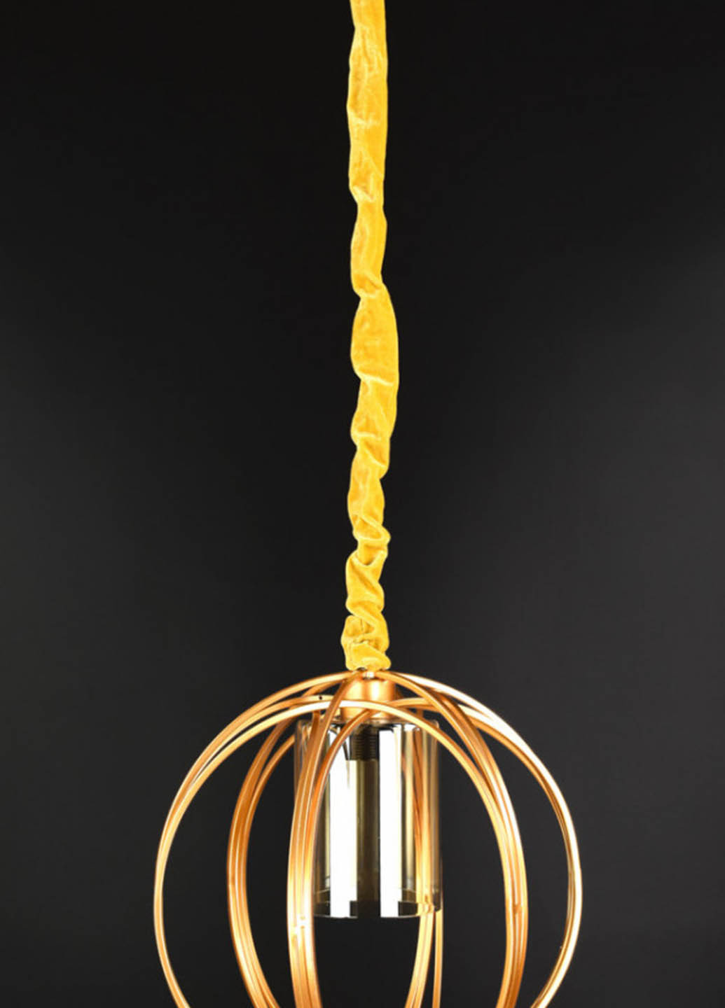 Люстра стельова підвісна в стилі LOFT (лофт) 12571/1 Жовтий 45х35х35 см. Handmade (234537572)