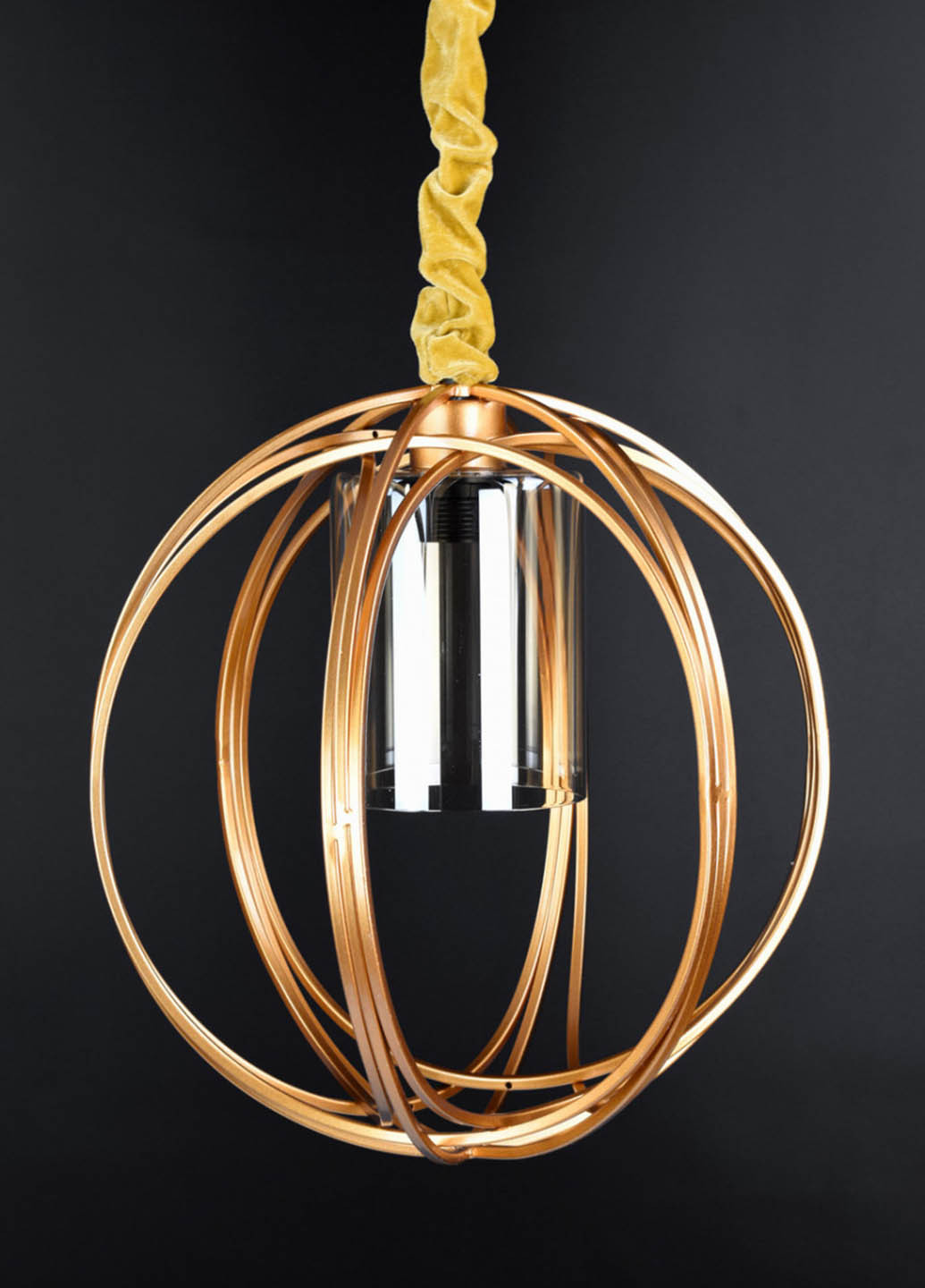 Люстра стельова підвісна в стилі LOFT (лофт) 12571/1 Жовтий 45х35х35 см. Handmade (234537572)