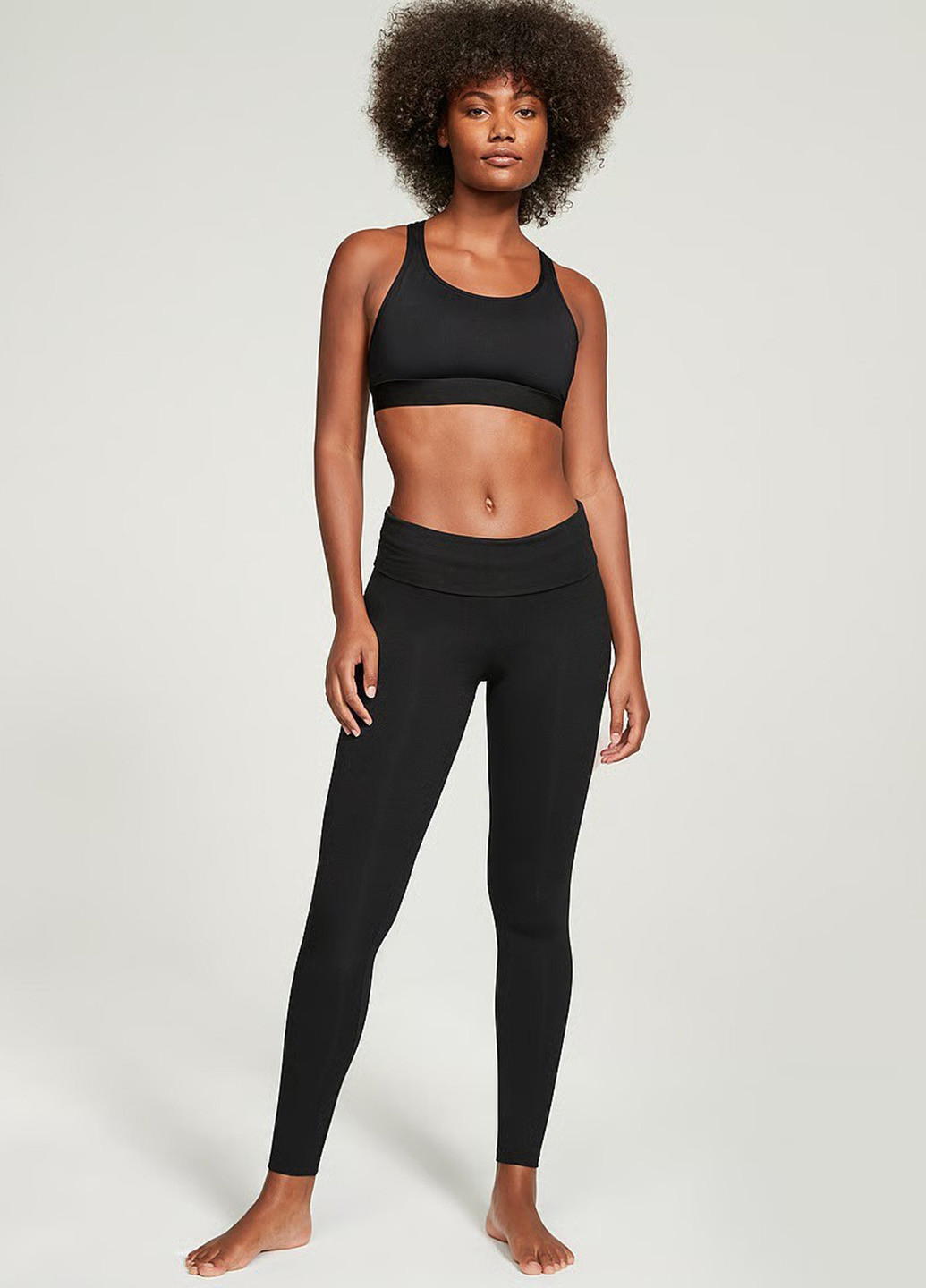 Черные демисезонные леггинсы Victoria's Secret