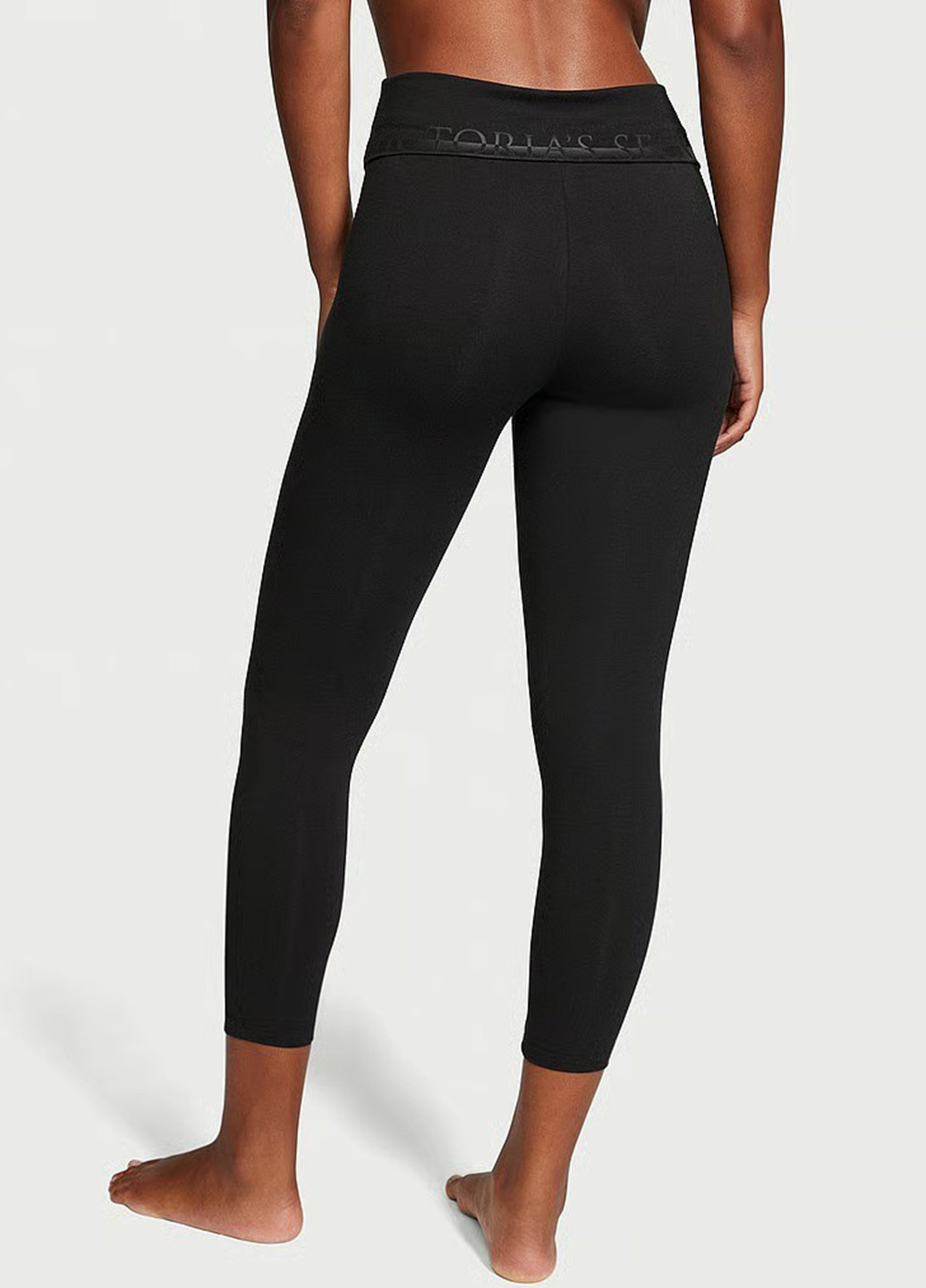 Черные демисезонные леггинсы Victoria's Secret